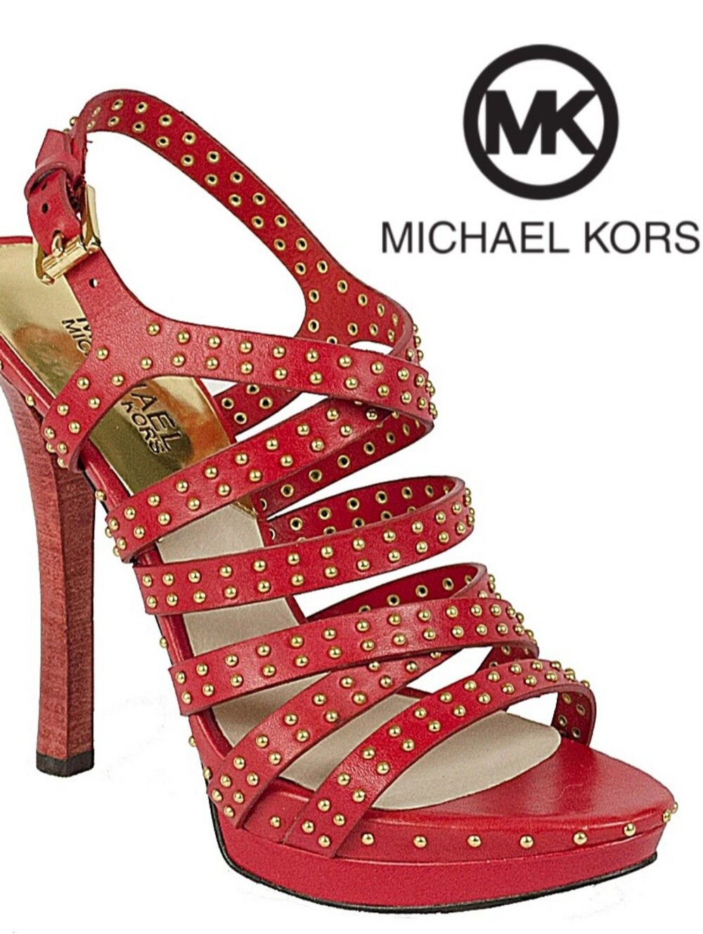 MICHAEL KORS Arianna Studded Strappy Spike Stiletto High Heel Sandals